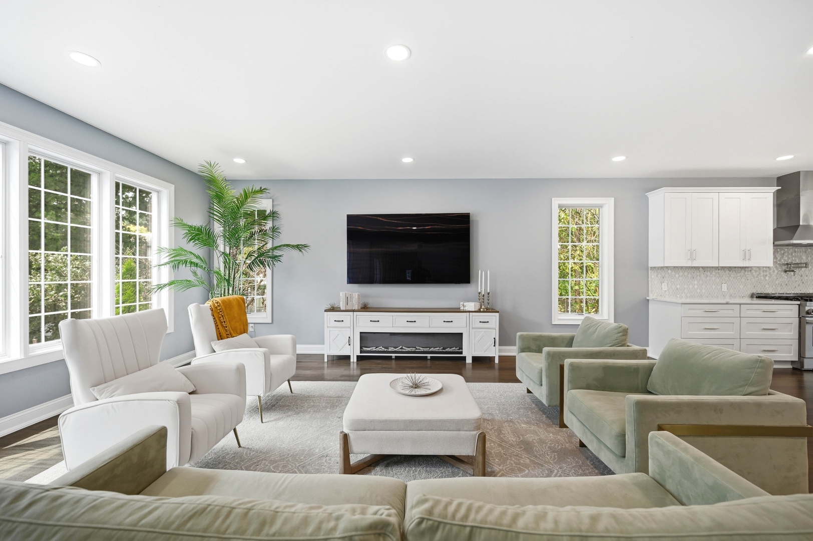 Family room detail at 189 Highfield Lane, Nutley